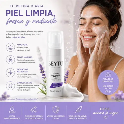 Espuma De Limpieza Profunda Seytú Omnilife Aloe Vera Acné