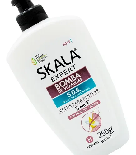 Skala Bomba Vitaminas Crema Peinar Protector Termico Vegano