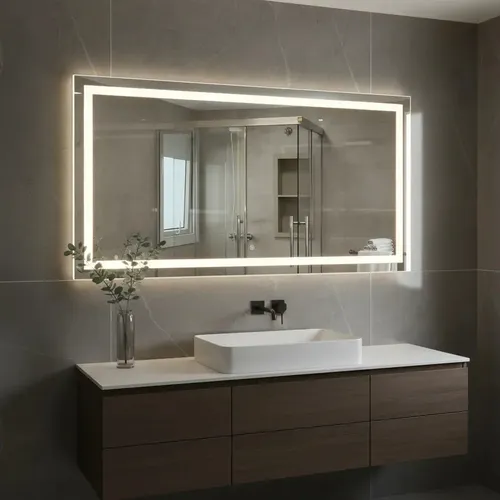 Espejo Rectangular Luz Led 140x80cm Touch On/off Dimmer