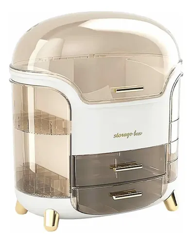 Capsula Organizadora De Maquillajes Make Up Tocador Blanco