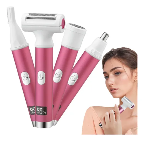 Afeitadora Eléctrica 4 En 1 Para Mujer, Recortadora Facial R
