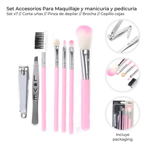 Set Accesorios Maquillaje Manicura Pedicura X7 Skora 39391