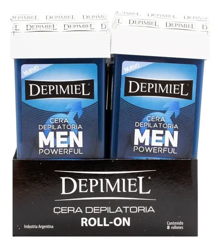 Cera Depilatoria Descartable Roll-on Hombre Depimiel X100g