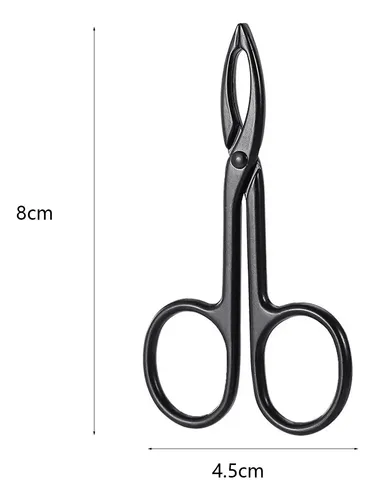 Pinzas Para Cejas, Tijeras, Mango Recto Negro