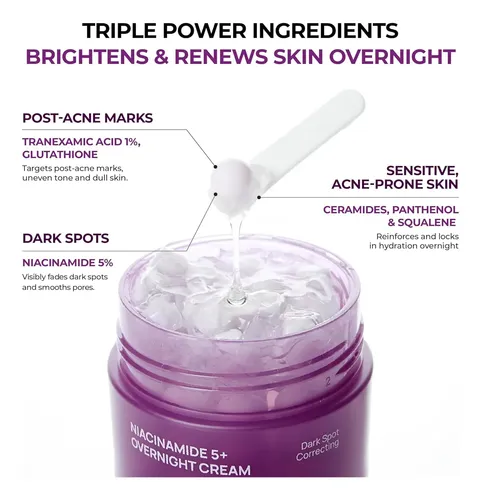 Jumiso Niacinamide 5+ Overnight Crema Reducir Manchas Oscura