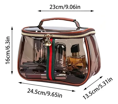 Neceser Pvc Transparente Impermeable Maquillaje Clear Makeup Bag