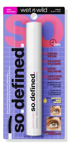 Wet n Wiild Mascara de Pestañas So Define Volumen + Definición Waterproof Sin Grumos
