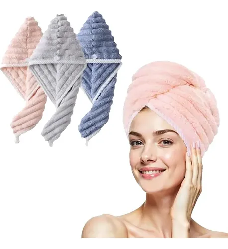 3 Gorros De Microfibra Para Cabello, Ultra Suaves Y Extra