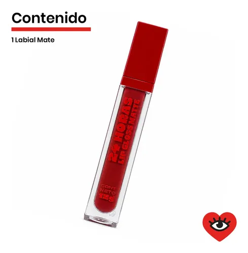 Labial Lip Gloss Mate 24 Horas Maquillaje Labios Veoquiero