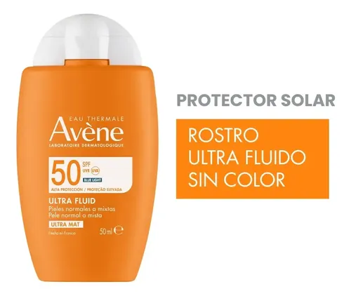 Avene Ultra Fluid Ultra Mat Spf50 Solar Facial Acabado Mate