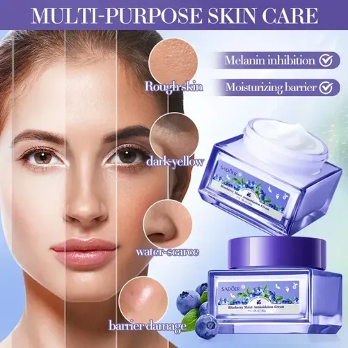 Crema Facial Antioxidante Sadoer Arándanos 86.9% Todo Tipo De Piel 60ml