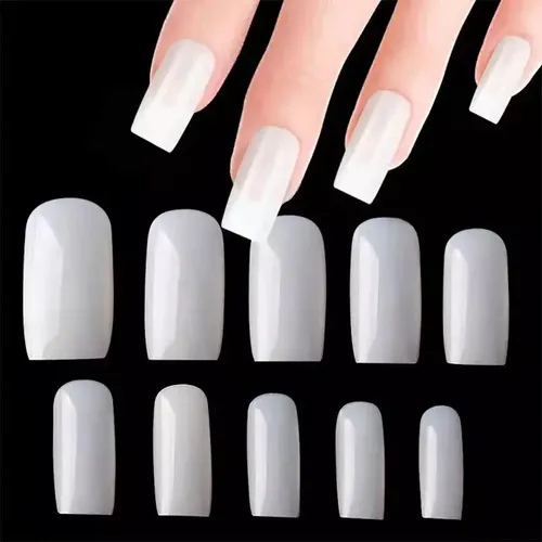 Tips Cuadrado Sistema Gel Caja X100pcs Ultra Fino Uñas
