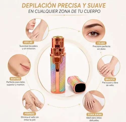Depiladora Facial Electrica Y Rodillo Masajeador Facial