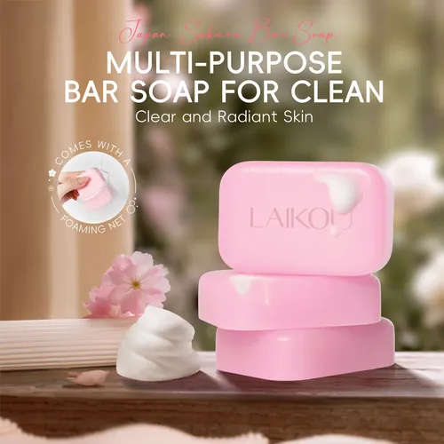 Jabón De Cerezo Laikou 90g – Limpieza Facial Y Corporal