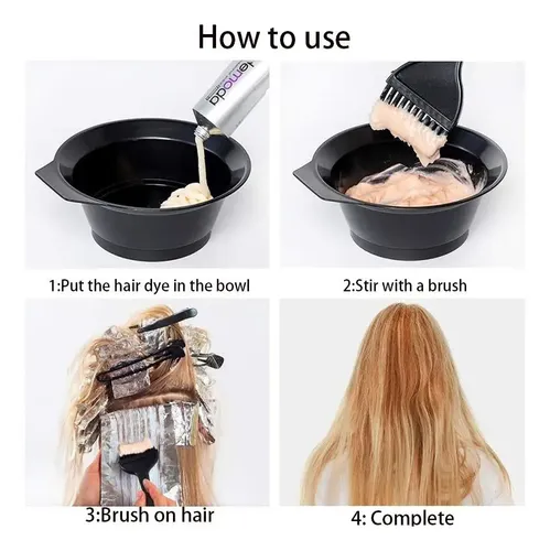 Juego De Brochas Y Cuencos For Teñir El Cabello De 4 **