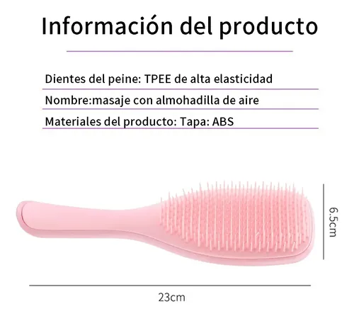 Q Peine Desenredante Suave Para Cabello Sin Daño .