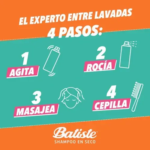Shampoo En Seco Batiste Aerosol Aroma Tropical Kit 6 Pz