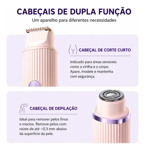 Afeitadora Eléctrica Para Mujer, Recortadora De Pelo, Sin Do Rosa