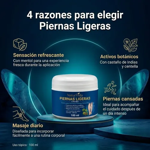 Piernas Ligeras Naturvida Crema Piernas Cansadas 100ml
