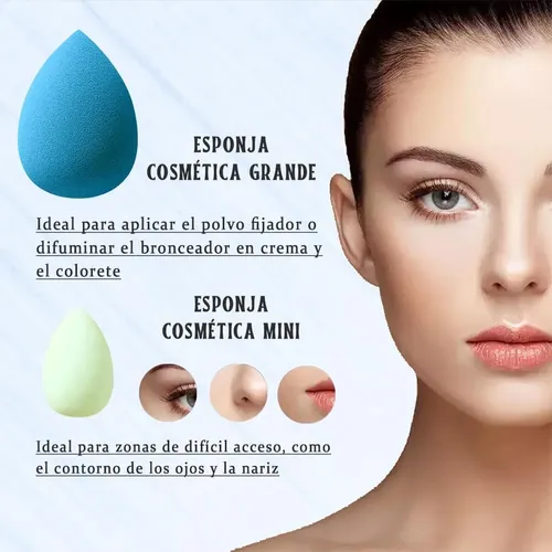 Juego De 15 Esponjas De Maquillaje,polvo Facial, Esponjas