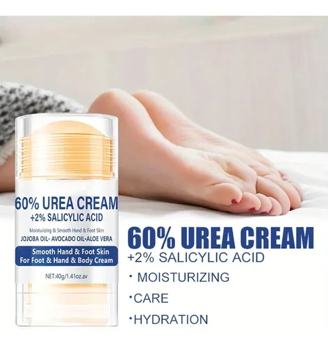 Crema En Barra Para Pies Con Un 60% De Urea Y Un 2% De Ácido Sali