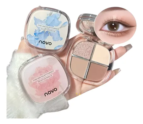 Novo Mini Paleta Sombras 4 Colores Eyeshadows Korean Style