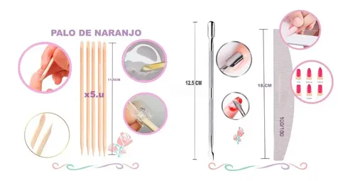 Kit Removedor De Esmalte, Lima Repujador Wippes Semipermanen