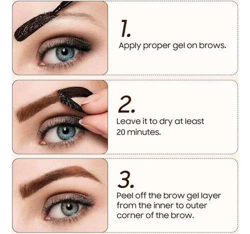 Gel De Cejas Tipo Tatuaje Marrón Claro