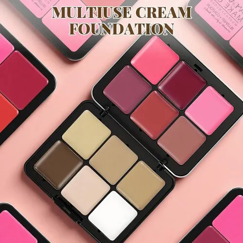 Aliip Paleta De Rubor En Crema De 12 Colores, Resaltador /