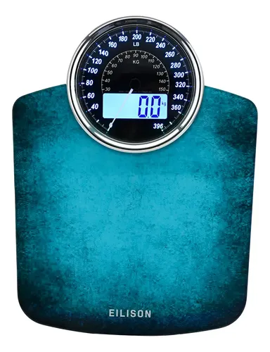 Eilison – Báscula Digital Y Analógica 2 En 1 Altamente Av. Color Azul