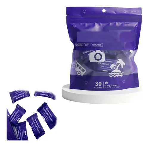 Compressed Towels 30 Pack  Disposable Pure Cotton Face