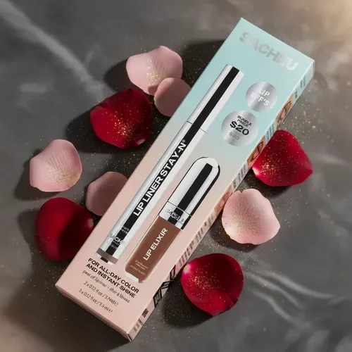 Sacheu Kit Delineador Labial Peel Off Hey-zel Y Nude Gloss