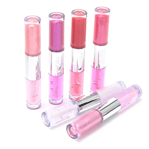 Brillo Labial Duo Lip Gloss Skora Glow Vibes Con Aplicador