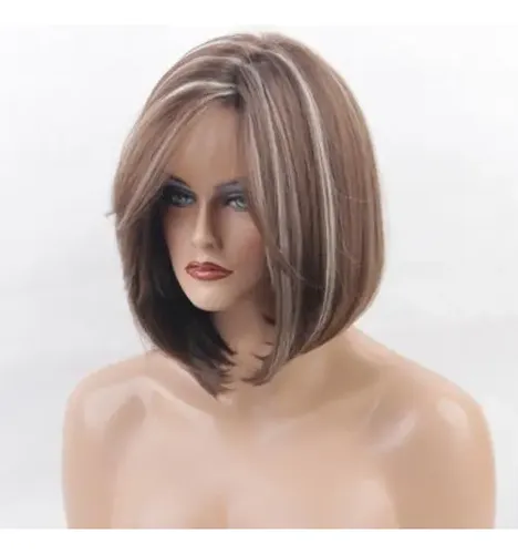Sh Peluca Rubia Cabello Natural A La Moda For Mujer Y