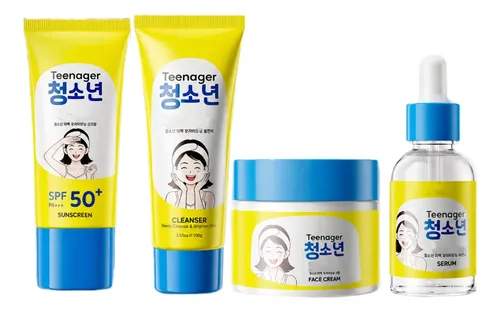 Four Step Teen Skincare Kit, Simple Skincare For Healthy