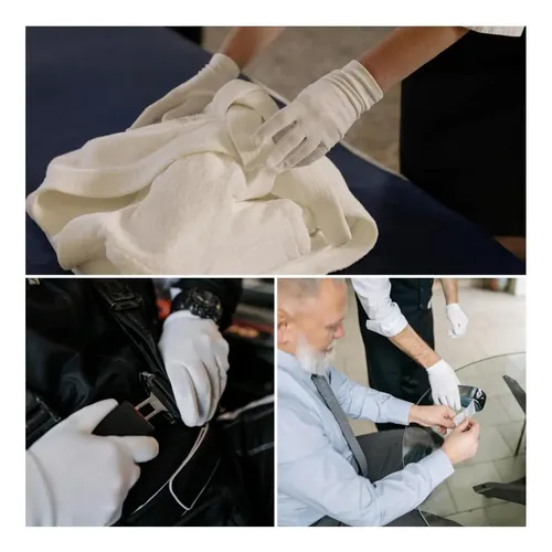 12 Pares Guantes Algodón Blanco Para Manos Secas Y Eczema