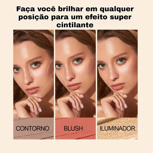 Set De 3 Unidades De Maquillaje Facial For Contorno 2026