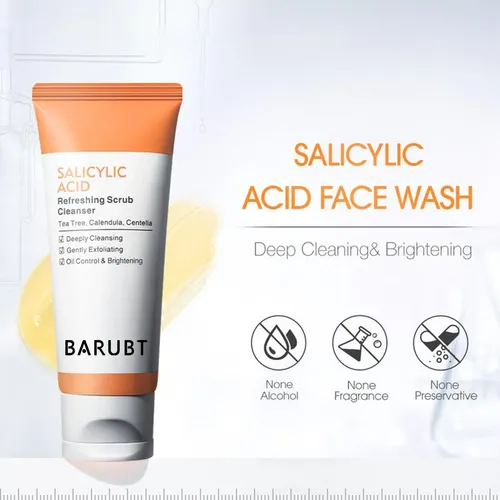 Espuma Limpiadora Facial Para Poros Profundos Barubt Oil Con