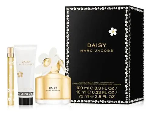Marc Jacobs Daisy EDT Set Mujer Floral Spray 100ml + Body Lotion + Pen