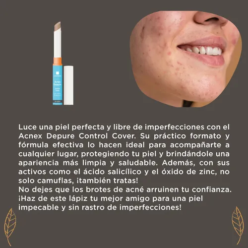 Lapiz Secativo Acnex Depure Lidherma Piel Grasa Granitos
