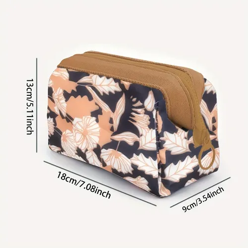 Bolsa De Almacenamiento Tipo Bolsa En Bolsa, Bolsa De Cosmét 1 Pack Of Blue Powder Thread Floral