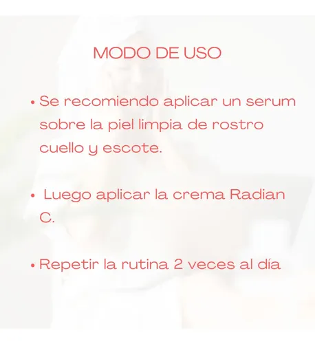 Crema Facial Radian Vitamina C Manchas Hidratacion Lidherma