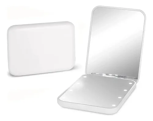 Espejo Compacto Portátil Con Luz Led Para Bolso G