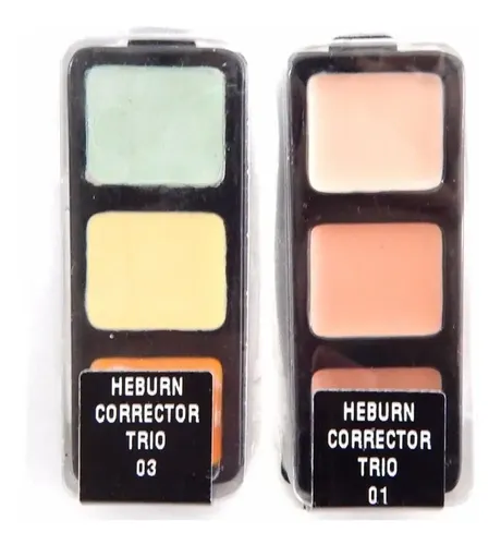 Set Brochas Maquillaje Heburn Kit 509 Para Primario Y Corrector Negro