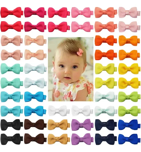 50 Piezas De 25 Colores En Pares De Moños Para El Pelo Con B