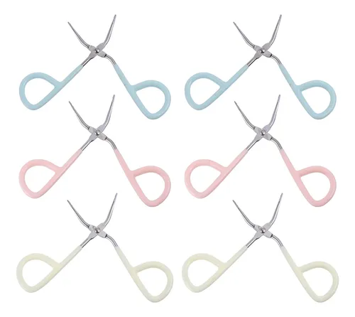 Tijeras Portátiles De Acero Inoxidable Para Cejas, 6 Piezas