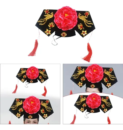Diadema Qing Emperatriz, Tocado Floral Multicolor Multicolor