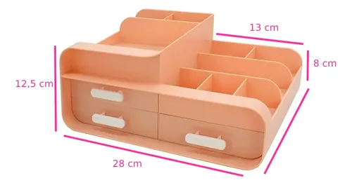 Porta Maquillaje Organizador 3 Cajones Crema Perfumes Joyas