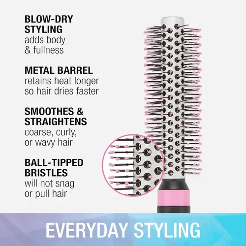 Cepillo Redondo Conair De Metal Para Todo Tipo De Cabello