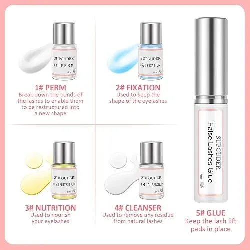 Kit Permanente Pestañas Supguder Lifting Rizado Natural